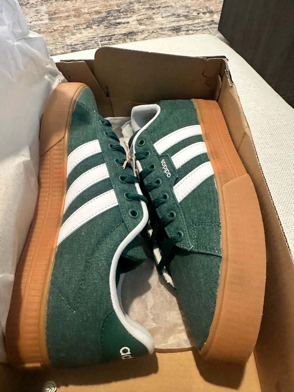 Adidas Daily 3.0 Collegiate Green Gum Sole Sneakers